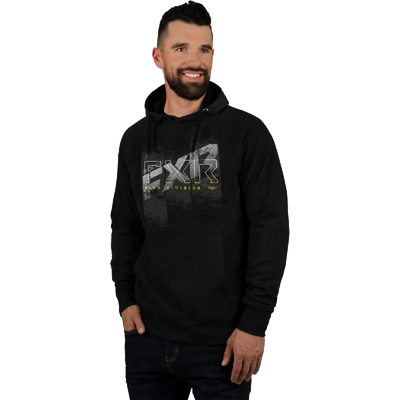 FXR  Broadcast Pullover Hoodie Black HiVis Hoody Long Sleeve Phone Pocket