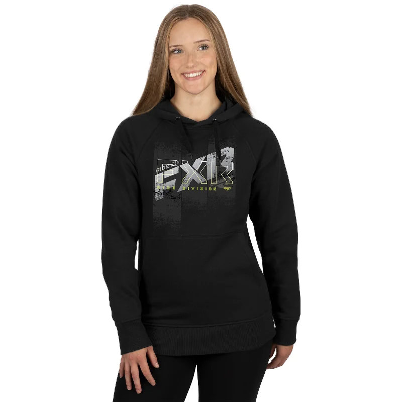 FXR  Broadcast Pullover Hoodie Black HiVis Hoody Long Sleeve Phone Pocket