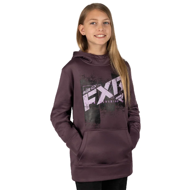 FXR  Youth Muted Grape Dusty Lilac Broadcast Tech Pullover Hoodie Hoody DWR