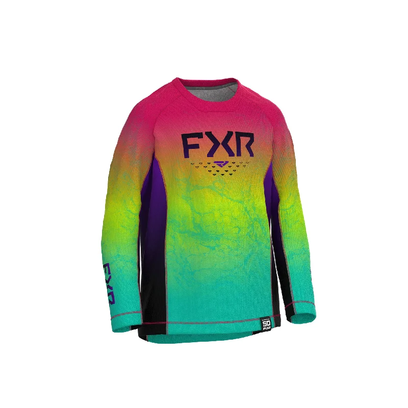 FXR  Toddler Attack UPF Longsleeve Shirt Sherbert Ripple Polyester Sunshield