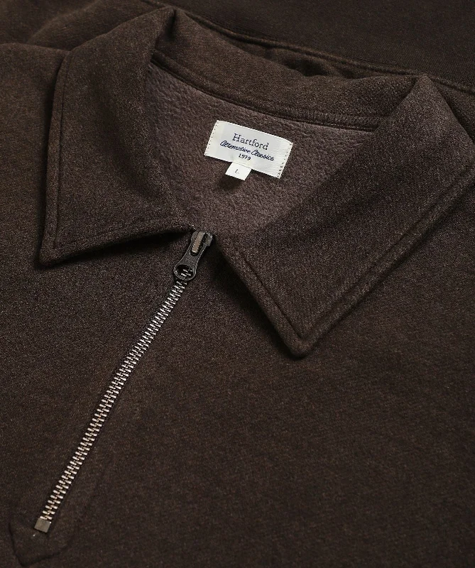 Hartford Zip Polo Maroon Sweater