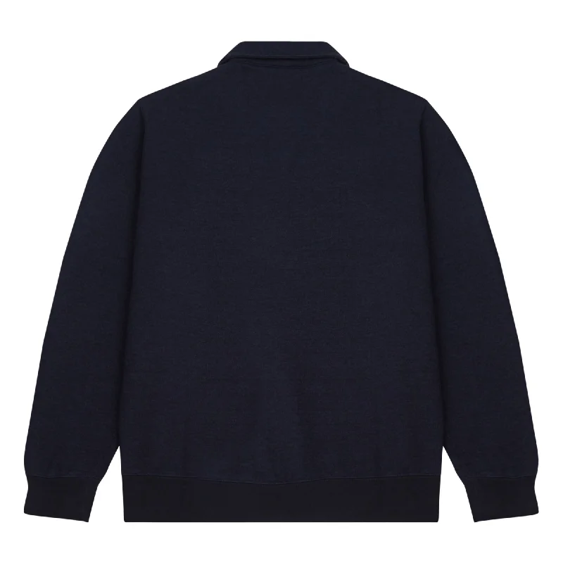 Hartford Zip Polo Navy Sweater