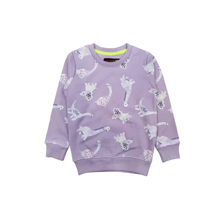 KC - Girls 'Purple' Diana Printed Fleece Sweatshirt KC939