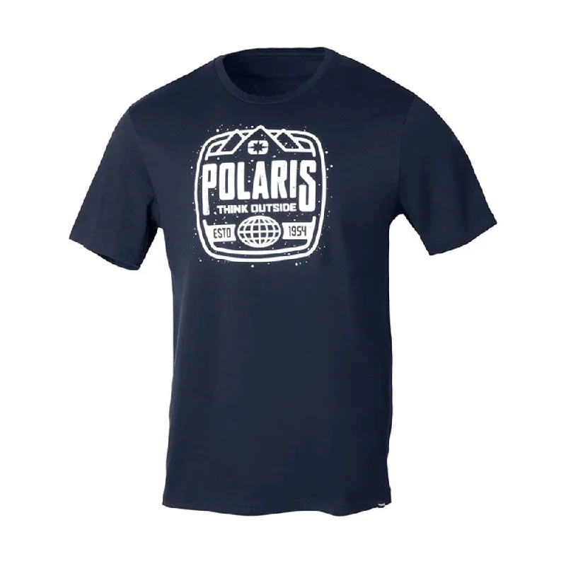 Polaris  Mens Navy Stamp Tee T-Shirt Short Sleeve Lightweight Comfortable Fit