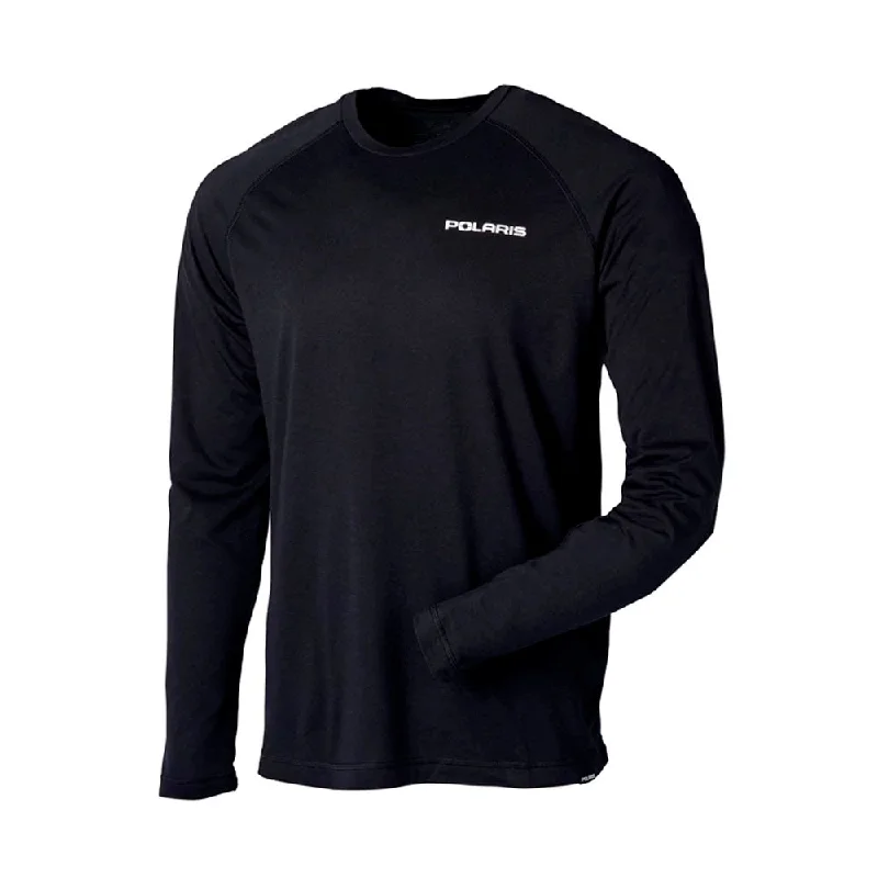 Polaris  Black Performance Long Sleeve Tee T Shirt Lightweight Tagless Layering