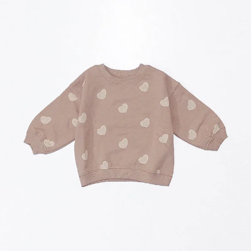 ZR - Girls 'Peach' Heart Printed Sweatshirt ZR705