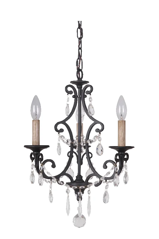Ceiling - Mounted Chandeliers for Standard CeilingsCeiling - Mounted Chandeliers for Standard CeilingsBentley 3 Light Chandelier in Matte Black