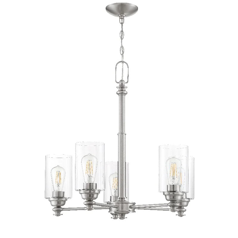 Mid - Century Modern Chandeliers for Vintage AppealMid - Century Modern Chandeliers for Vintage AppealDardyn 5 Light Chandelier in Brushed Polished Nickel (Clear Glass) Mid - Century Modern Chandeliers for Vintage AppealMid - Century Modern Chandeliers for Vintage AppealDardyn 5 Light Chandelier in Brushed Polished Nickel (Clear Glass)
