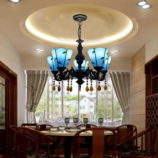 Industrial Iron Chandeliers for Loft - Inspired SpacesIndustrial Iron Chandeliers for Loft - Inspired SpacesScalloped Rustic Stained Glass Leaf Chandelier Light with Crystal in Blue/Beige - Perfect for the Dining Room Industrial Iron Chandeliers for Loft - Inspired SpacesIndustrial Iron Chandeliers for Loft - Inspired SpacesScalloped Rustic Stained Glass Leaf Chandelier Light with Crystal in Blue/Beige - Perfect for the Dining Room