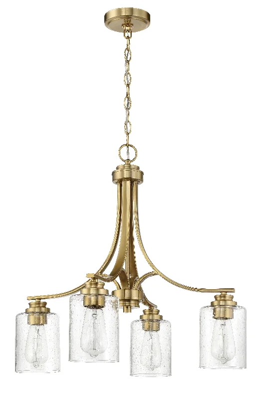 Chandeliers with Metal Frames in Silver FinishChandeliers with Metal Frames in Silver FinishBolden 4 Light Chandelier in Satin Brass