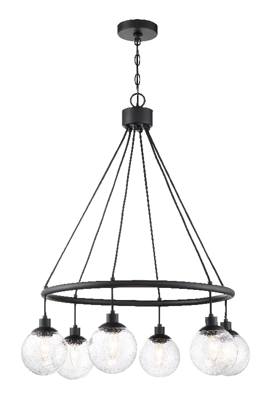 Chandeliers with Metal Frames in Black FinishChandeliers with Metal Frames in Black FinishQue 6 Light Chandelier in Flat Black Chandeliers with Metal Frames in Black FinishChandeliers with Metal Frames in Black FinishQue 6 Light Chandelier in Flat Black