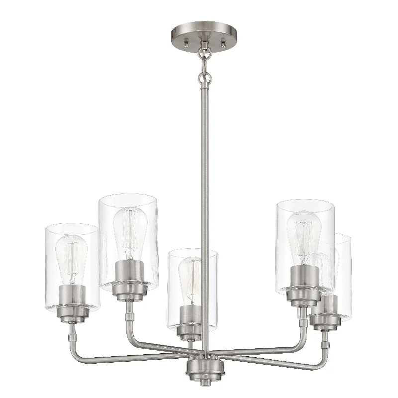 Bohemian - Style Beaded Chandeliers for Eclectic DecorBohemian - Style Beaded Chandeliers for Eclectic DecorStowe 5 Light Chandelier in Brushed Polished Nickel