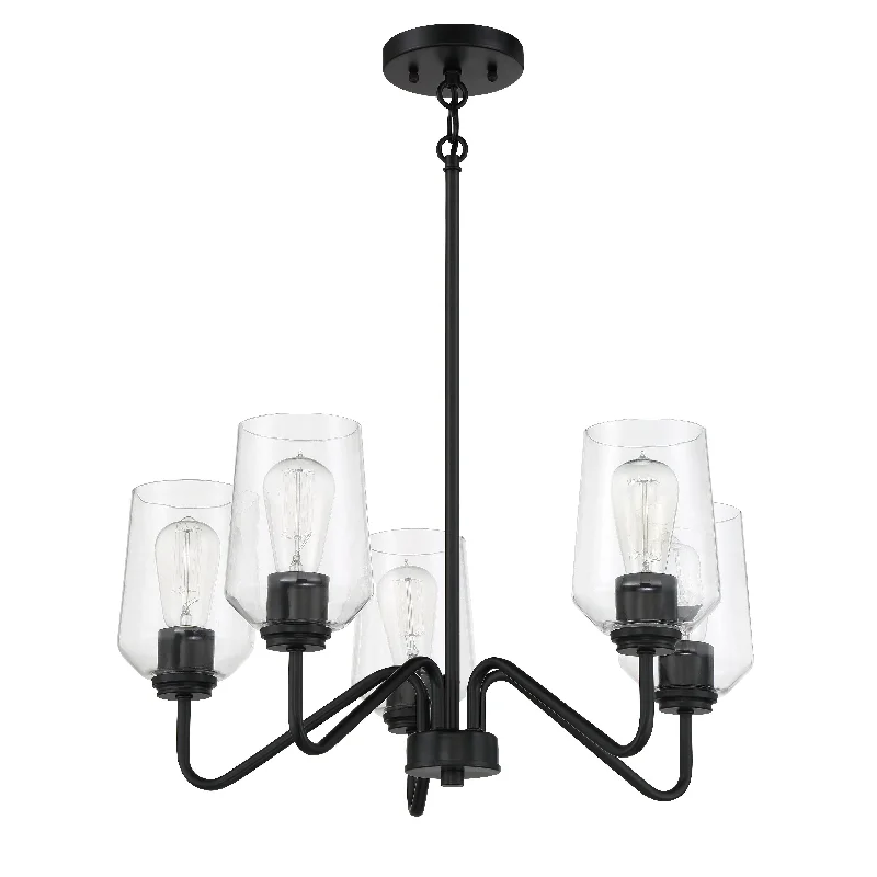 Chandeliers for Low Ceilings to Avoid OvercrowdingChandeliers for Low Ceilings to Avoid OvercrowdingShayna 5 Light Chandelier in Flat Black