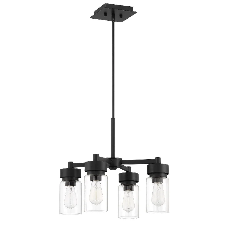 Chandeliers with Venetian Glass for a Luxurious LookChandeliers with Venetian Glass for a Luxurious LookBennet 4 Light Outdoor Chandelier in Midnight