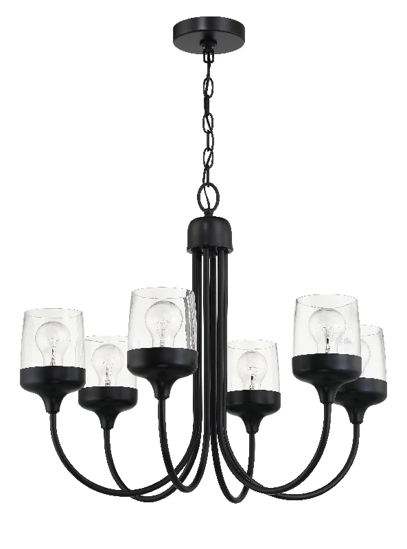 Chandeliers with Sputnik - Style Design for a Futuristic VibeChandeliers with Sputnik - Style Design for a Futuristic VibeWrenn 6 Light Chandelier in Flat Black