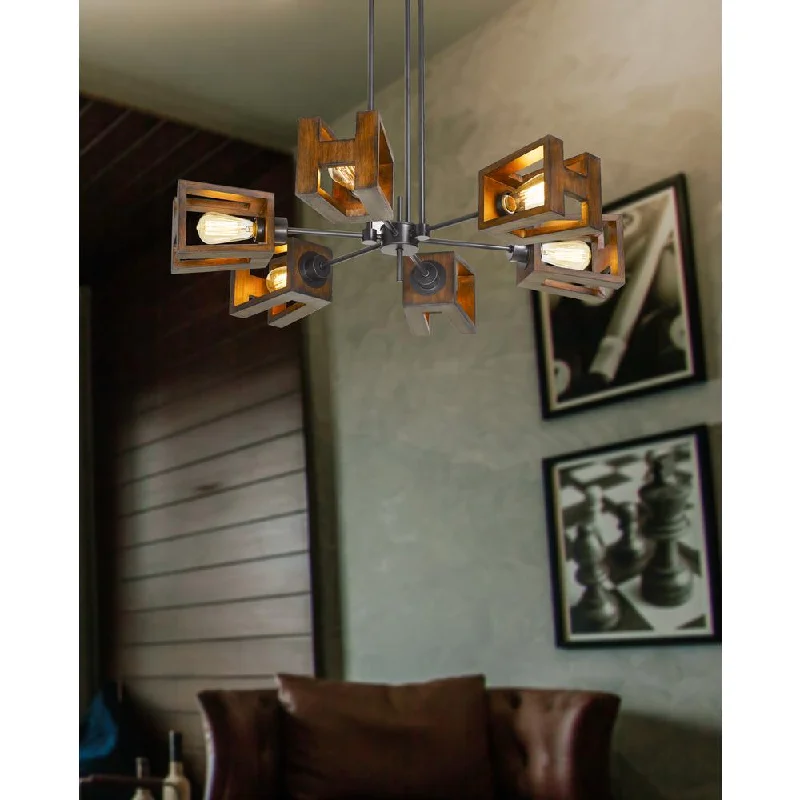 Minimalist Chandeliers for Sleek and Simple InteriorsMinimalist Chandeliers for Sleek and Simple Interiors60W X 6 Biel Metal/Wood Chandelier (Edison Bulbs Not Included) By Cal Lighting