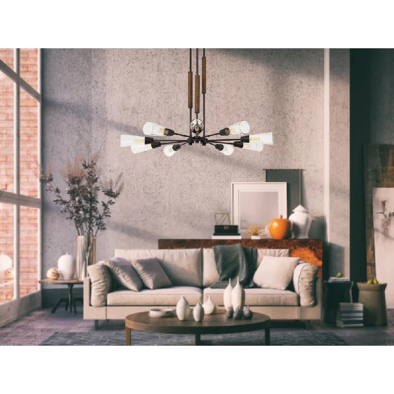 Traditional Brass Chandeliers for Classic InteriorsTraditional Brass Chandeliers for Classic Interiors60W X 9 Vasto Wood/Metal Chandelier With Glass Shade (Edison Bulbs Not Included) By Cal Lighting