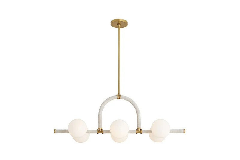 Chandeliers with Clear Crystal for a Sparkling EffectChandeliers with Clear Crystal for a Sparkling EffectArteriors Home HARRISON 6-Light Outdoor Linear Chandelier