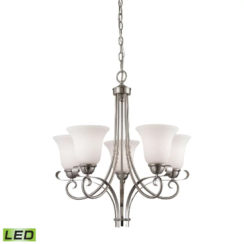Chandeliers with Venetian Glass for a Luxurious LookChandeliers with Venetian Glass for a Luxurious LookBrighton 5-Light Chandelier in Brushed Nickel with White Glass - LED Chandeliers with Venetian Glass for a Luxurious LookChandeliers with Venetian Glass for a Luxurious LookBrighton 5-Light Chandelier in Brushed Nickel with White Glass - LED