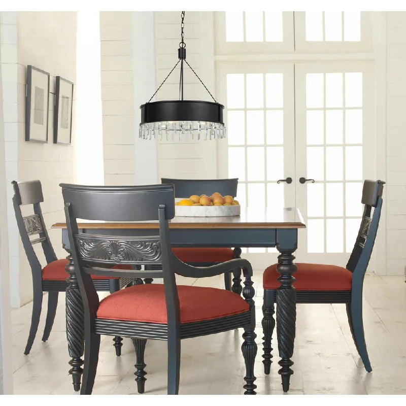 Chandeliers with Metal Frames in Black FinishChandeliers with Metal Frames in Black FinishCal Lighting FX-3611-4 60W X 4 Roby Metal Chandelier