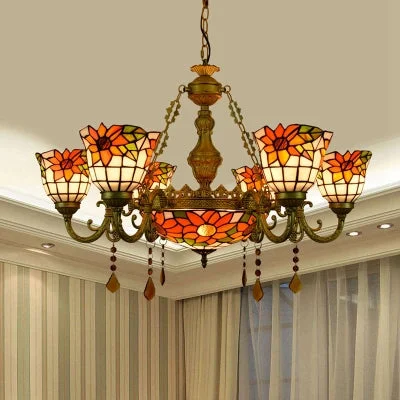 Chandeliers with Sputnik - Style Design for a Futuristic VibeChandeliers with Sputnik - Style Design for a Futuristic VibeStunning Inverted Chandelier with Tiffany Stained Glass, 7 Crystal Lights, and Colorful Sunflower Pattern in Brass Chandeliers with Sputnik - Style Design for a Futuristic VibeChandeliers with Sputnik - Style Design for a Futuristic VibeStunning Inverted Chandelier with Tiffany Stained Glass, 7 Crystal Lights, and Colorful Sunflower Pattern in Brass