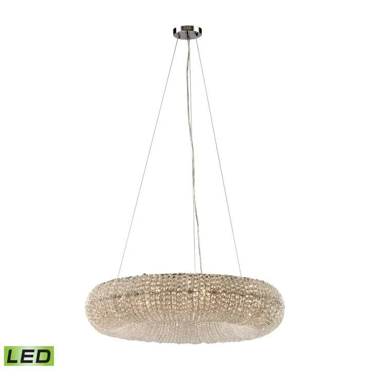 Chandeliers with Candle - Style Bulbs for a Classic AestheticChandeliers with Candle - Style Bulbs for a Classic AestheticCrystal Ring 10-Light Chandelier in Chrome with Clear Crystal Beads - Includes LED Bulbs
