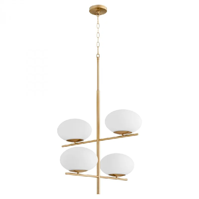 Art Deco Chandeliers for a Retro - Glam LookArt Deco Chandeliers for a Retro - Glam Look4 Light G16 Aged Brass Chandelier