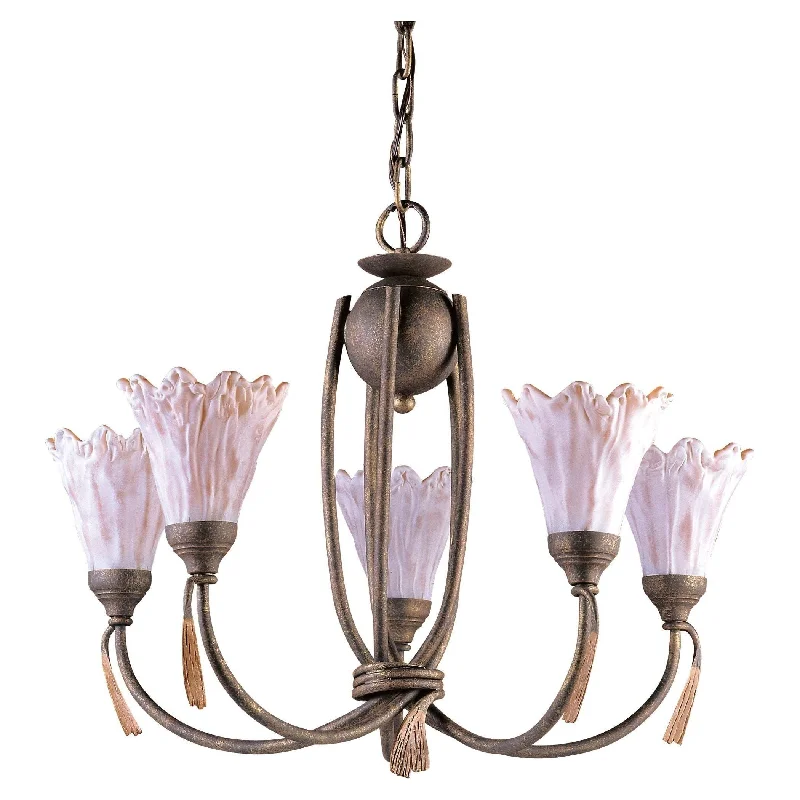 Chandeliers with Colored Glass for a Splash of ColorChandeliers with Colored Glass for a Splash of ColorVilla D-Eleganza 5-Light Chandelier