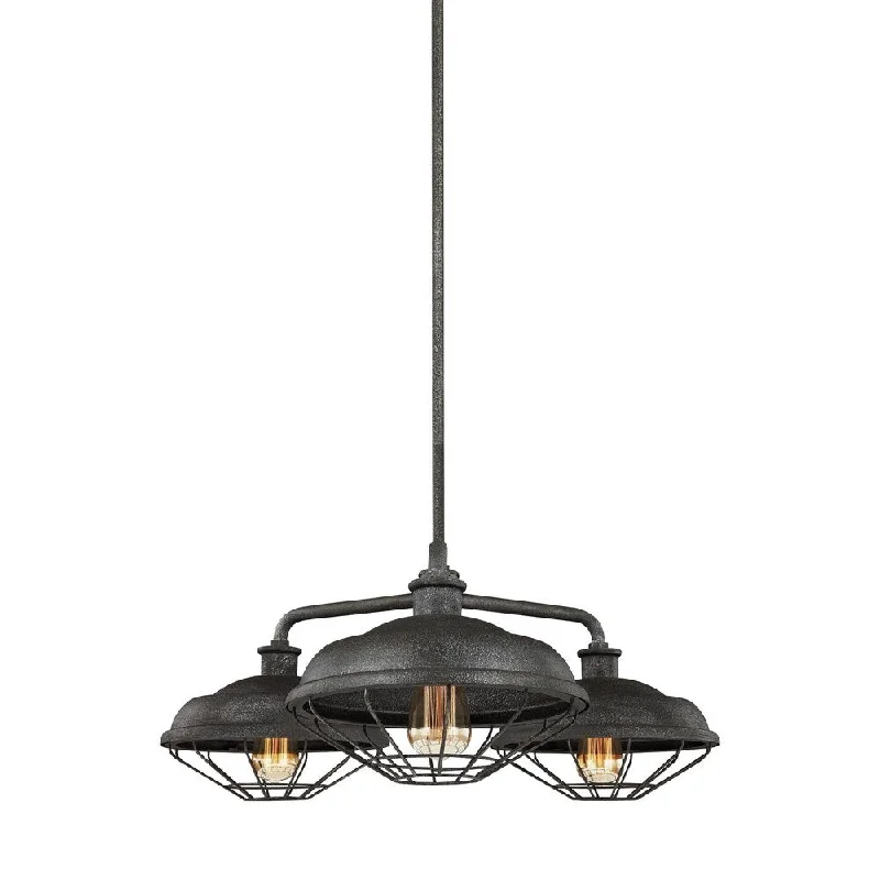 Art Deco Chandeliers for a Retro - Glam LookArt Deco Chandeliers for a Retro - Glam LookFeiss Lennex 3 Light Slated Grey Metal Chandelier
