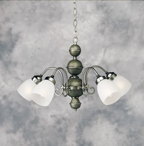 Chandeliers with Metal Frames in Copper FinishChandeliers with Metal Frames in Copper FinishForte Nickel D 2019-05-95 Chandelier Light - Brushed Nickel-River Rock