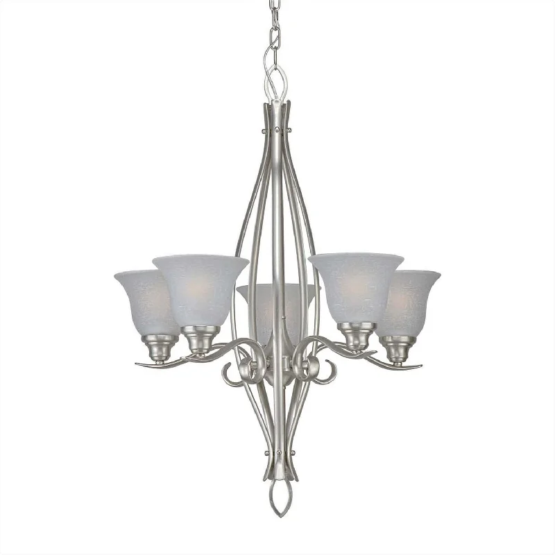 Chandeliers with Multiple Lights for Maximum IlluminationChandeliers with Multiple Lights for Maximum IlluminationForte 2100-05-55 Chandelier Light - Brushed Nickel