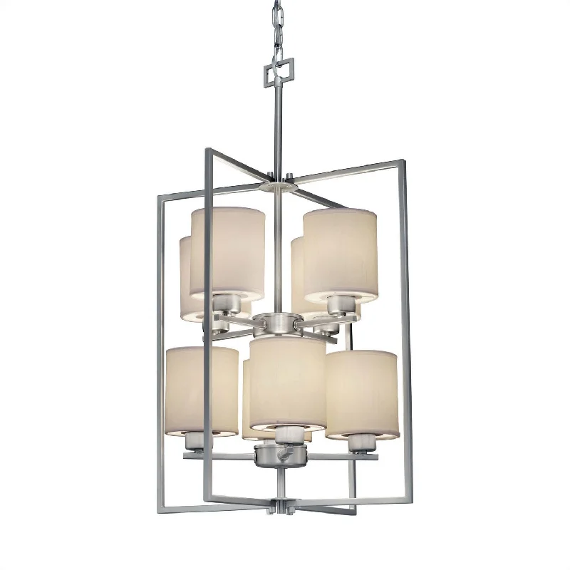 Chandeliers with Colored Glass for a Splash of ColorChandeliers with Colored Glass for a Splash of ColorForte 2570-08-55 Chandelier Light - Brushed Nickel Chandeliers with Colored Glass for a Splash of ColorChandeliers with Colored Glass for a Splash of ColorForte 2570-08-55 Chandelier Light - Brushed Nickel