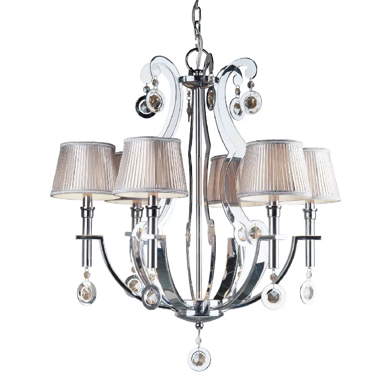 Chandeliers with Clear Crystal for a Sparkling EffectChandeliers with Clear Crystal for a Sparkling EffectForte 2579-06-05 Chandelier Light - Chrome Chandeliers with Clear Crystal for a Sparkling EffectChandeliers with Clear Crystal for a Sparkling EffectForte 2579-06-05 Chandelier Light - Chrome