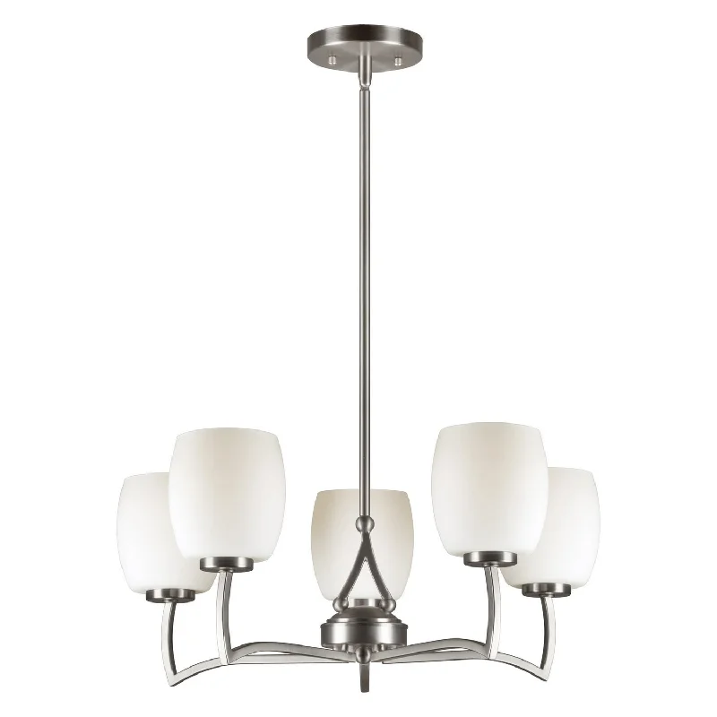 Traditional Brass Chandeliers for Classic InteriorsTraditional Brass Chandeliers for Classic InteriorsForte 2588-05-55 Chandelier Light - Brushed Nickel