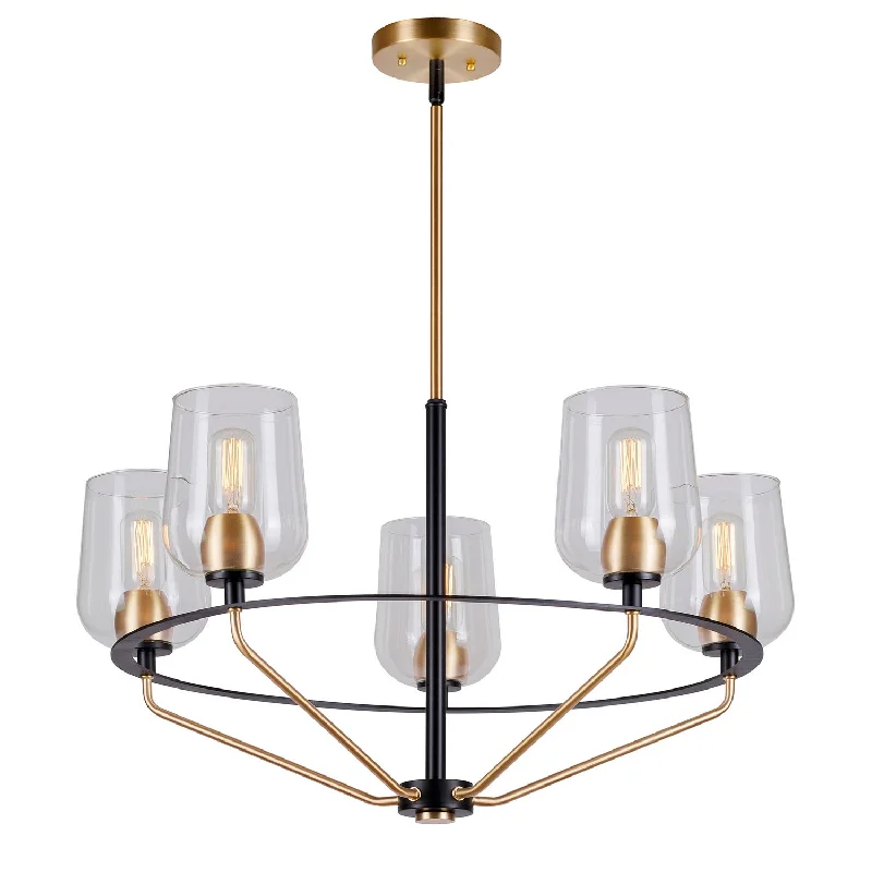 Chandeliers with Colored Glass for a Splash of ColorChandeliers with Colored Glass for a Splash of ColorForte Palmer 2726-05-62 Chandelier Light - Black and Soft Gold Chandeliers with Colored Glass for a Splash of ColorChandeliers with Colored Glass for a Splash of ColorForte Palmer 2726-05-62 Chandelier Light - Black and Soft Gold