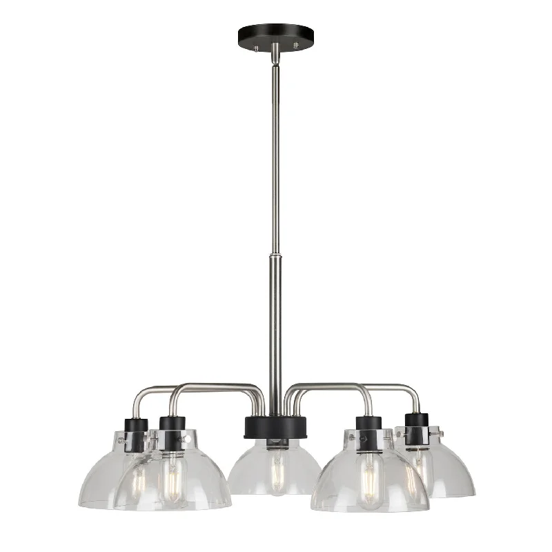 Ceiling - Mounted Chandeliers for Standard CeilingsCeiling - Mounted Chandeliers for Standard CeilingsForte Della 2734-05-40 Chandelier Light - Black and Brushed Nickel Ceiling - Mounted Chandeliers for Standard CeilingsCeiling - Mounted Chandeliers for Standard CeilingsForte Della 2734-05-40 Chandelier Light - Black and Brushed Nickel