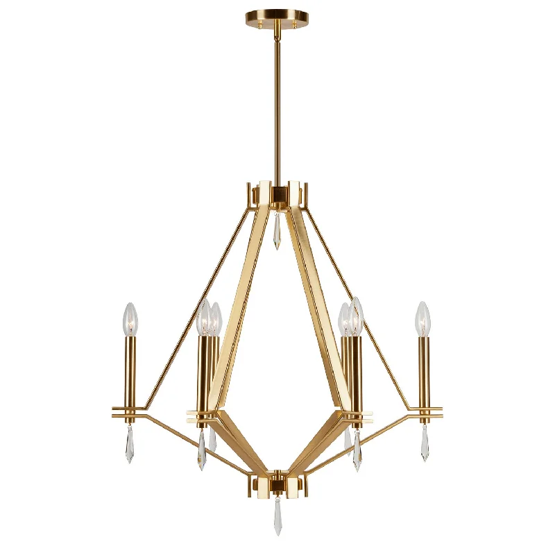 Chandeliers with Multiple Lights for Maximum IlluminationChandeliers with Multiple Lights for Maximum IlluminationForte Robin 7143-06-12 Chandelier Light - Soft Gold