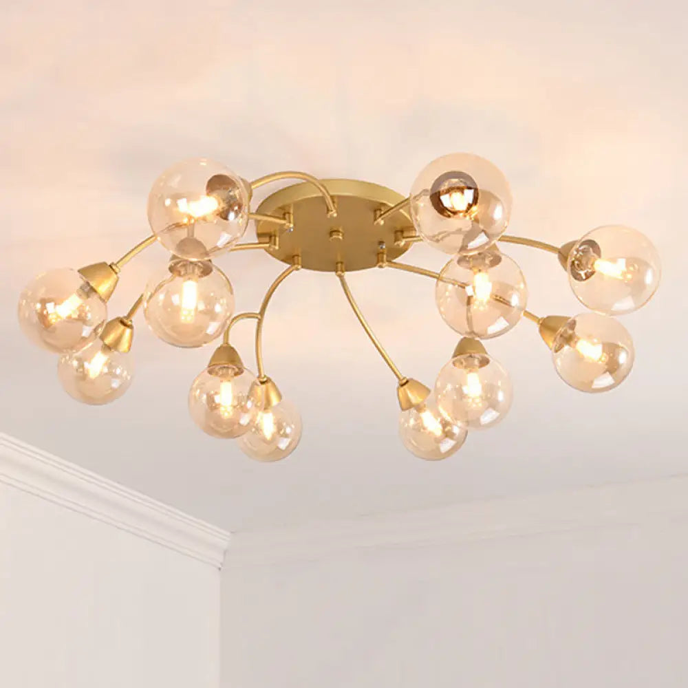 Chandeliers with Dimmable Lights for Ambiance ControlChandeliers with Dimmable Lights for Ambiance ControlModernist Amber/Smoky/Cream Glass Semi Flush Lamp with Grape Shape, LED Lights - Gold Flush Mount Fixture Chandeliers with Dimmable Lights for Ambiance ControlChandeliers with Dimmable Lights for Ambiance ControlModernist Amber/Smoky/Cream Glass Semi Flush Lamp with Grape Shape, LED Lights - Gold Flush Mount Fixture