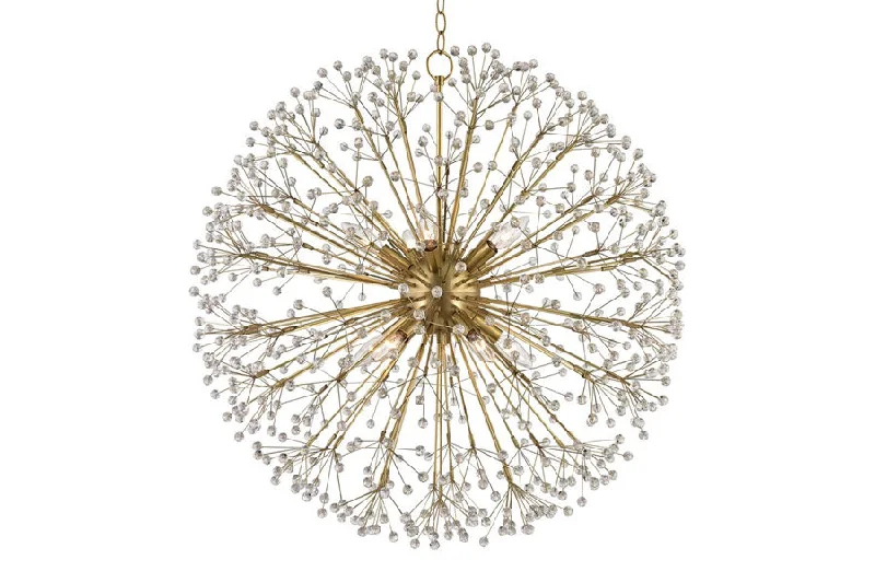 Chandeliers with Metal Frames in Silver FinishChandeliers with Metal Frames in Silver FinishHudson Valley Lighting DUNKIRK 30" Wide Chandelier