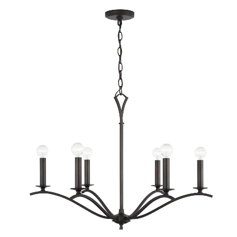 Chandeliers with Metal Frames in Gold FinishChandeliers with Metal Frames in Gold FinishJaymes 29.75" 6-light Old Bronze Chandelier
