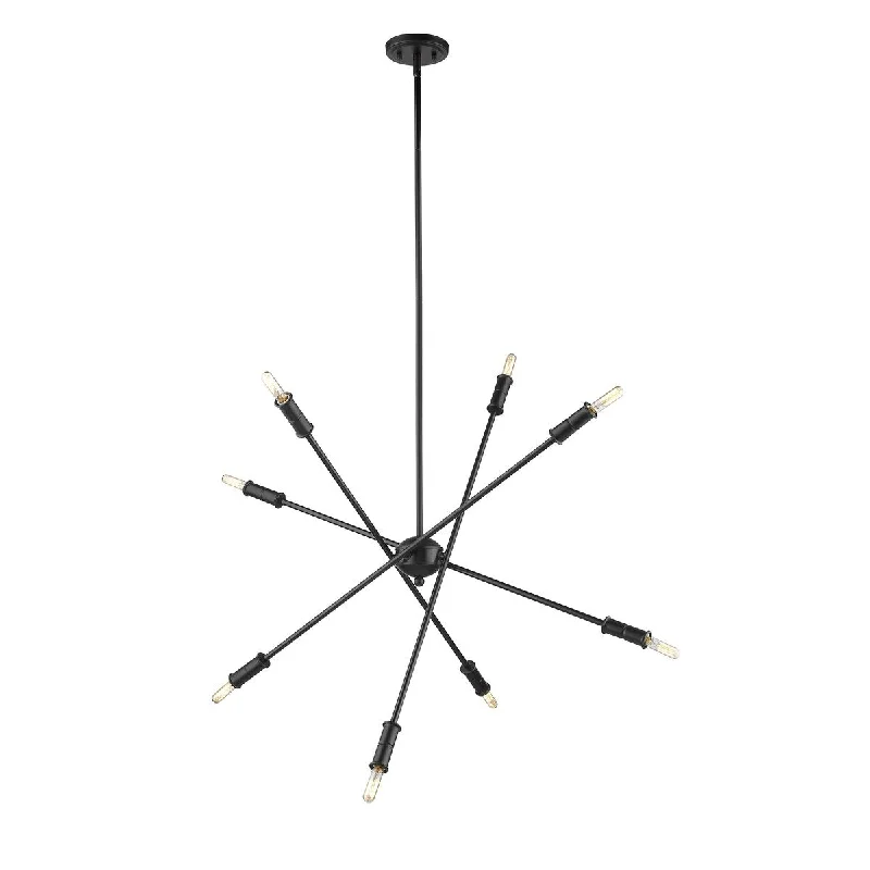 Victorian - Inspired Chandeliers with Ornate DetailsVictorian - Inspired Chandeliers with Ornate DetailsMid-Century Modern Sputnik Matte Black Chandelier