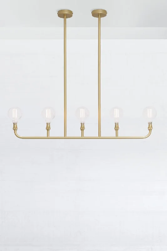 Chandeliers with Frosted Glass for a Softer Light DiffusionChandeliers with Frosted Glass for a Softer Light DiffusionMulti Light Linear Chandelier