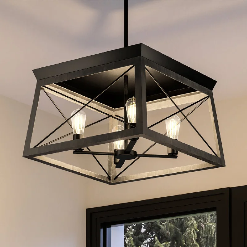 Chandeliers with Multiple Lights for Maximum IlluminationChandeliers with Multiple Lights for Maximum IlluminationUHP3919 Industrial Chandelier 12''H x 20''W, Midnight Black Finish, Berkeley Collection Chandeliers with Multiple Lights for Maximum IlluminationChandeliers with Multiple Lights for Maximum IlluminationUHP3919 Industrial Chandelier 12''H x 20''W, Midnight Black Finish, Berkeley Collection