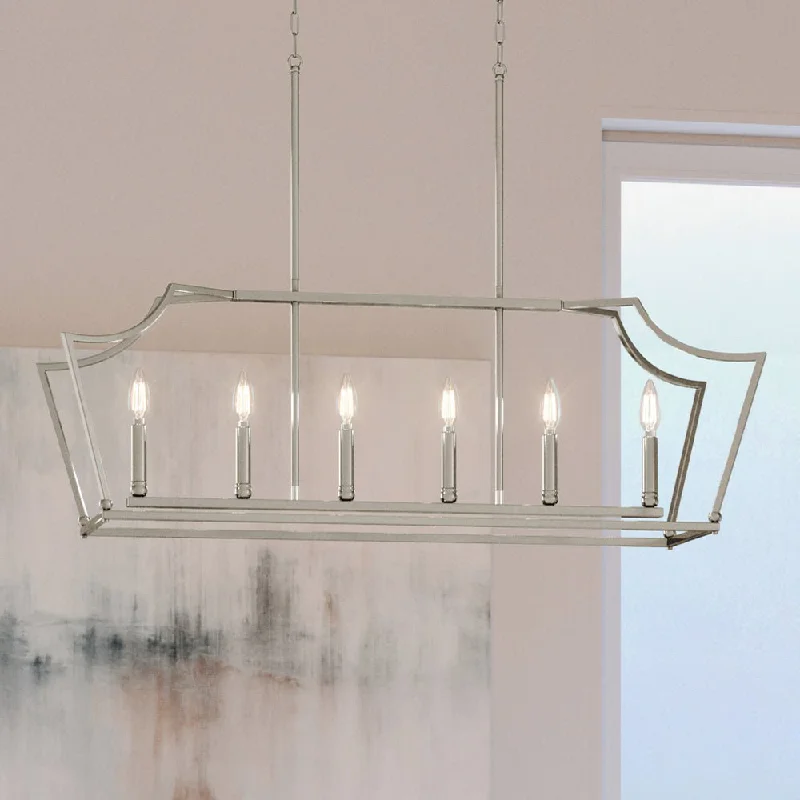 Mid - Century Modern Chandeliers for Vintage AppealMid - Century Modern Chandeliers for Vintage AppealUHP4271 Transitional Chandelier 15.125''H x 42''W, Brushed Nickel Finish, Coronado Collection