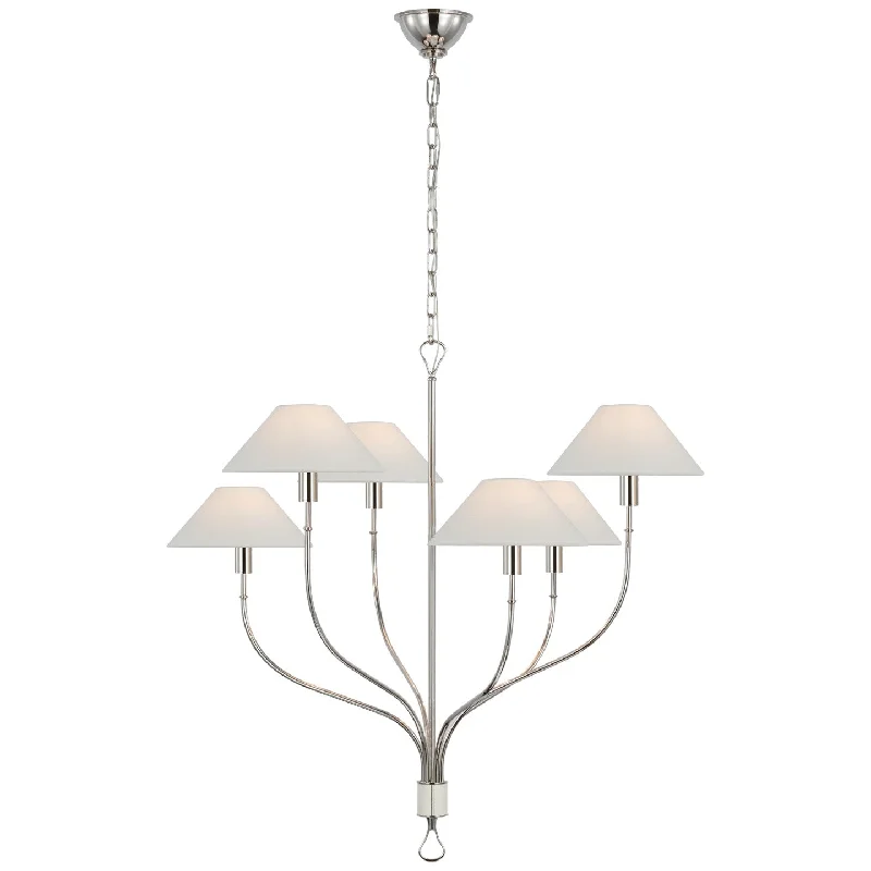 Chandeliers with Metal Frames in Silver FinishChandeliers with Metal Frames in Silver FinishGriffin LED Chandelier