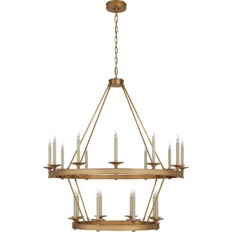 Chandeliers with Metal Frames in Silver FinishChandeliers with Metal Frames in Silver FinishLaunceton Large Two Tiered Chandelier
