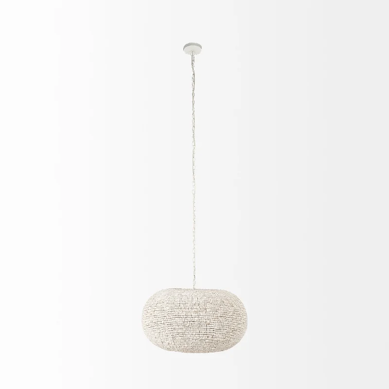 Ceiling - Mounted Chandeliers for Standard CeilingsCeiling - Mounted Chandeliers for Standard CeilingsWhitewash Beaded Hanging Chandelier By Homeroots