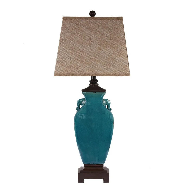 industrial style table lamps with exposed bulbs for loft apartmentsindustrial style table lamps with exposed bulbs for loft apartments1-light Blue Ceramic Table Lamp