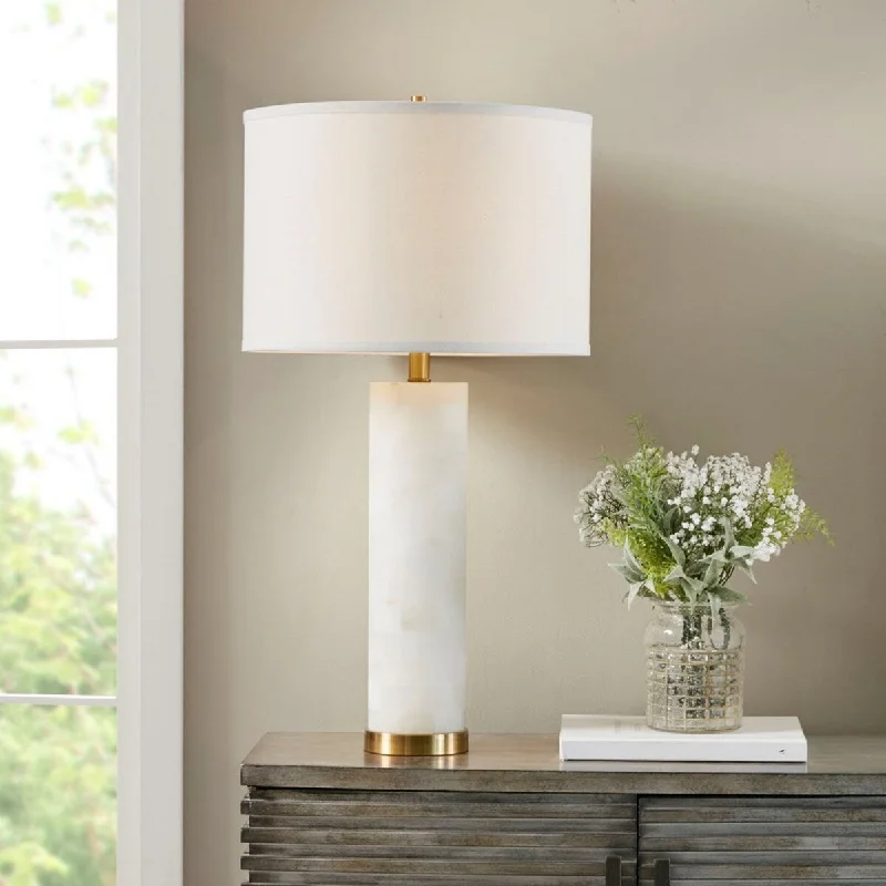 leather table lamps with a distressed texture for a rugged charmleather table lamps with a distressed texture for a rugged charm30" Alabaster White Farmhouse Table Lamp