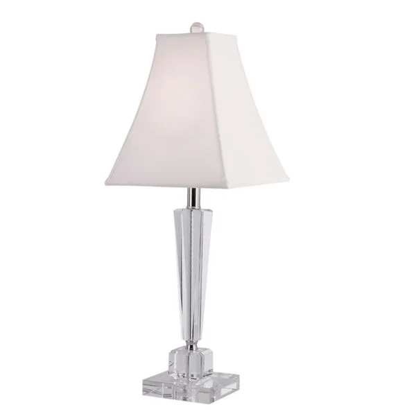 bohemian table lamps with colorful patterns for eclectic bedroomsbohemian table lamps with colorful patterns for eclectic bedroomsCambridge 1-Light Polished Chrome 24.75 in. Table Lamp with White Linen